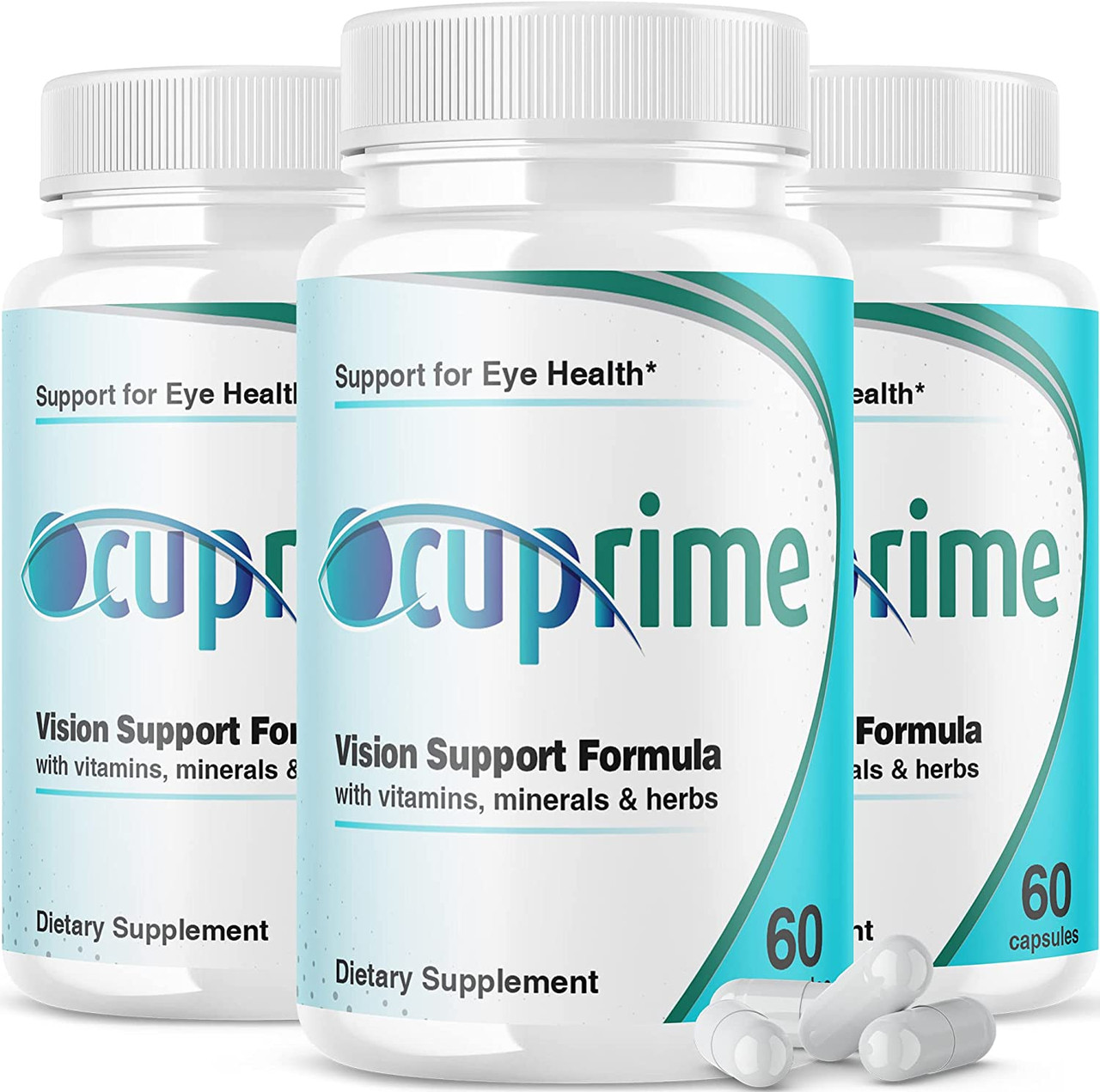 3 Pack Ocuprime for Eyes Supplement Vision Pills 180 Capsules